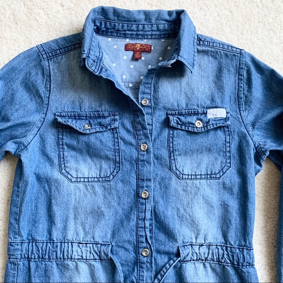 7 For All Mankind Chambray Denim Dress - Picture 2 of 6